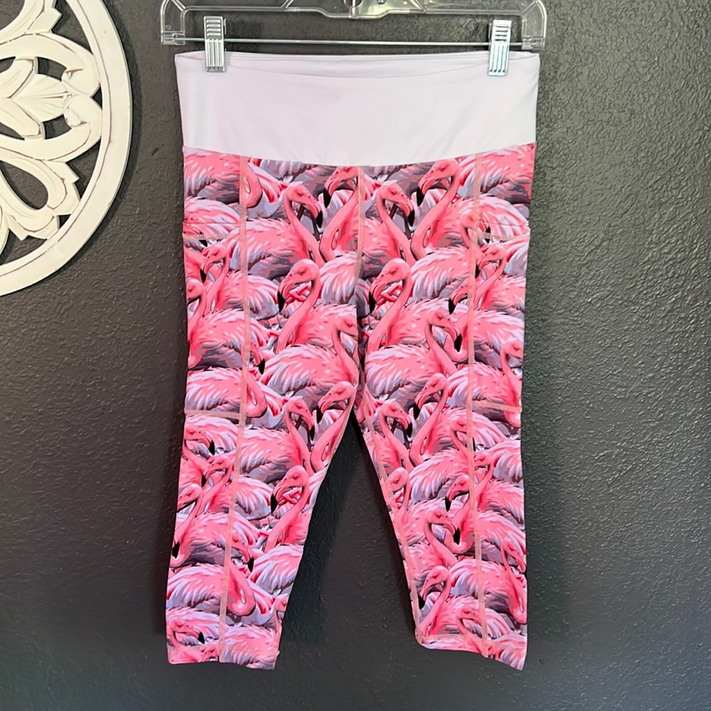 GRRRL small flamingo capris